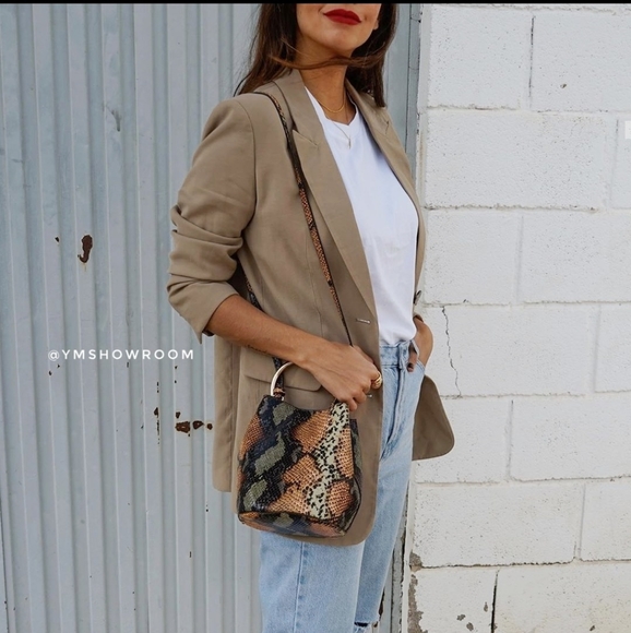 MANGO Tortoiseshell button blazer - Picture 3 of 8